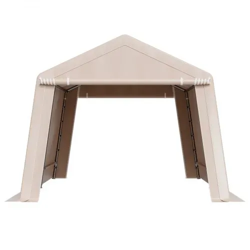 VEVOR Gerätehaus, 305x457x243 cm, Garagenzelt aus PE, Geräteschuppen, Fahrradgarage, Gartenschuppen, Carport, Fahrradschuppen, Aufbewahrungsgarage für Motorrad, Rasenmäher, Fahrrad, grau – Bild 9