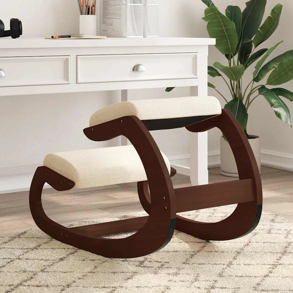 vidaXL Kniestuhl Creme 55x84x55 cm Birkensperrholz vidaXL Kniestuhl Creme 55x84x55 cm Birkensperrholz