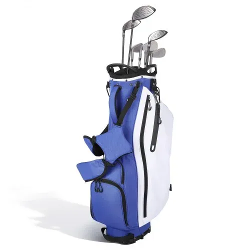 VEVOR Golfbag mit 7-Facher Einteilung, Golftasche mit Standfüßen Doppelschultergurt Durchgehenden Trennfächern Regenhaube Stautaschen, Caddybag aus Polyester für Herren Damen Golf Cartbag – Bild 9