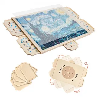 VEVOR 1500-teiliges drehbares Puzzlebrett mit 5 Schubladen & Abdeckung, tragbarer Puzzletisch (890 x 660 x 30 mm), Puzzle-Zubehör für Erwachsene, Puzzle-Organizer-Aufbewahrungssystem Puzzle Boards VEVOR 1500-teiliges drehbares Puzzlebrett mit 5 Schubladen & Abdeckung, tragbarer Puzzletisch (890 x 660 x 30 mm), Puzzle-Zubehör für Erwachsene, Puzzle-Organizer-Aufbewahrungssystem Puzzle Boards