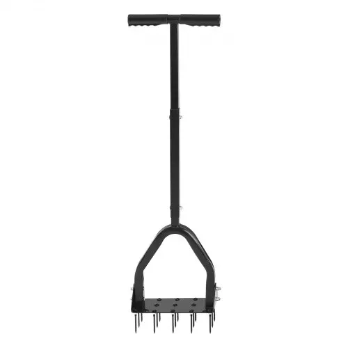 VEVOR Rasenlüfter 23,5 cm Manuell, Aerifizierer für Rasen mit 15 Eisen Spikes Langem T-Griff Breiter Platte, Bodenbelüften Werkzeug Rasenbelüfter für Verdichtete Böden Rasenpflege Hof Garten, Schwarz – Bild 8