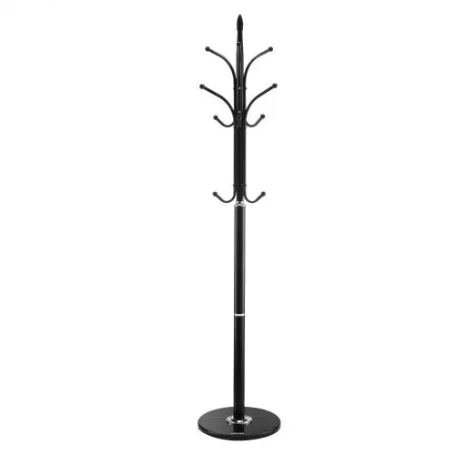 VEVOR Garderobenständer, 370x370x1800 mm, Kleiderständer mit Marmorsockel & 6 Haken, Flurgarderobe für Eingangsbereich, Schlafzimmer, Büro, Wohnzimmer, Kleiderbügel für Mäntel, Hüte, Taschen – Bild 9
