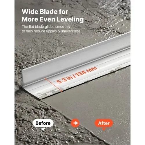 VEVOR 1829mm Glättbohle Estrichkelle aus Aluminiumlegierung Beton Abzieher, 134mm Breite für Große Abdeckung, Ersatzteil für Betonrüttler, Nivelliergerät zum Glätten Abziehen für Straßenbau Bodenebnung – Bild 2
