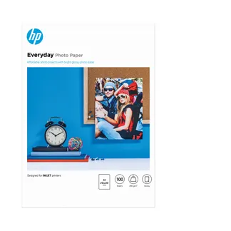 HP Normales Fotopapier, glänzend, 200 g/m2, A4 (210 x 297 mm), 100 Blatt HP Normales Fotopapier, glänzend, 200 g/m2, A4 (210 x 297 mm), 100 Blatt