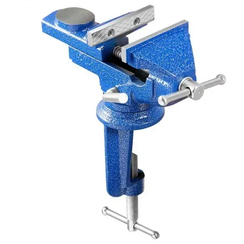 VEVOR Schraubstock, 7,62 cm, Tischschraubstock mit 360°-Drehsockel, Werkbankschraubstock, Gusseisenkonstruktion, für Holzbearbeitungs-, Metallbohr-, Gravier-, Schleif-, Schweiß- & Schneidearbeiten – Bild 8