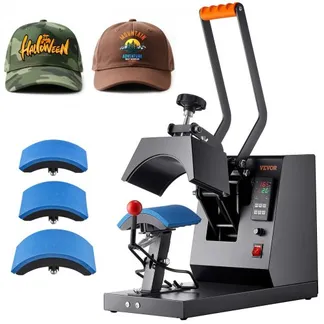 VEVOR Hut-Heizpresse, 4 in 1 Kappen-Wärmepresse, 15,2×7,6 cm Klappschalen-Sublimationsübertragung, LCD-Digital-Timer-Temperaturregelung mit 4 gebogenen Heizelementen (6×3/6,7×2,7/6,7×2,7×2,7 cm) VEVOR Hut-Heizpresse, 4 in 1 Kappen-Wärmepresse, 15,2×7,6 cm Klappschalen-Sublimationsübertragung, LCD-Digital-Timer-Temperaturregelung mit 4 gebogenen Heizelementen (6×3/6,7×2,7/6,7×2,7×2,7 cm)