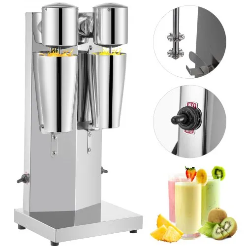 VEVOR Getränkemixer 150W, Milchshaker Elektrisch 800ml, Doppelköpfe, Silbrig, Elektrischer Mixer für Shakes, Cocktailmixer, Milchshake Maschine, Bar Mixer, Standmixer, Gewerbliche Privatgebrauch VEVOR Getränkemixer 150W, Milchshaker Elektrisch 800ml, Doppelköpfe, Silbrig, Elektrischer Mixer für Shakes, Cocktailmixer, Milchshake Maschine, Bar Mixer, Standmixer, Gewerbliche Privatgebrauch
