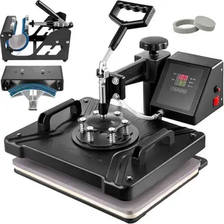 VEVOR Transferpresse 5 in 1 Heißpresse Maschine 38x30cm T-shirt Presse Maschine Hitzepresse Maschine DIY Heat Press mit Digitaler LED-Temperatur- und Zeitcontroller VEVOR Transferpresse 5 in 1 Heißpresse Maschine 38x30cm T-shirt Presse Maschine Hitzepresse Maschine DIY Heat Press mit Digitaler LED-Temperatur- und Zeitcontroller