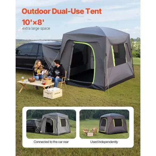 VEVOR SUV-Zelt Camping Auto-Zelt (248 x 308 x 230 cm) wasserdichtes PU2000 geräumiges Doppelschicht-Design für 5-8 Personen, SUV-Campingzelt mit Fenstern & Netzfenstern & Regendach & Tasche VEVOR SUV-Zelt Camping Auto-Zelt (248 x 308 x 230 cm) wasserdichtes PU2000 geräumiges Doppelschicht-Design für 5-8 Personen, SUV-Campingzelt mit Fenstern & Netzfenstern & Regendach & Tasche