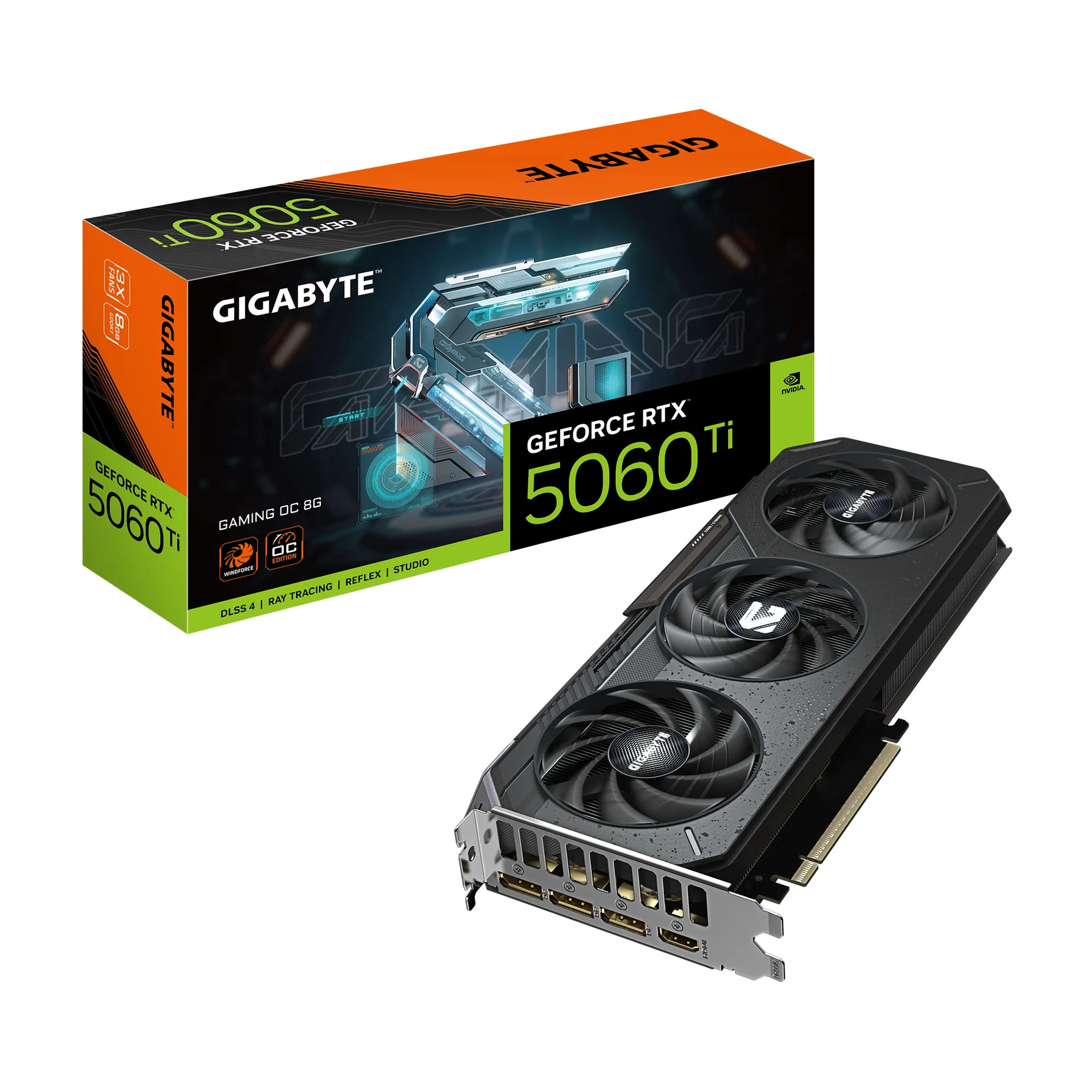 GIGABYTE GeForce RTX 5060 Ti GAMING OC 8G Grafikkarte – 8 GB GDDR7, 128 Bit, PCI-E 5.0, 2647 MHz Kernfrequenz, 3 x DisplayPort, 1 x HDMI, GV-N506TGAMING OC-8GD GIGABYTE GeForce RTX 5060 Ti GAMING OC 8G Grafikkarte – 8 GB GDDR7, 128 Bit, PCI-E 5.0, 2647 MHz Kernfrequenz, 3 x DisplayPort, 1 x HDMI, GV-N506TGAMING OC-8GD