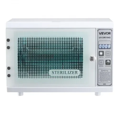 VEVOR UV Sterilisator Nagelwerkzeug-Reinigungsmaschine (12 L / 160 W) multifunktionale Nagelreiniger Sterilisator mit Timer-Einstellung, Reinigungskabinett mit Tür aus gehärtetem Glas, für Labore – Bild 10