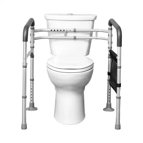 VEVOR Toiletten Sicherheitsgeländer Aufstehhilfe Toilette 136 kg Toilettensitz mit rutschfesten Griffen, Toilettenhandläufe mit verstärktem Aluminiumlegierungsrohr, für Schwangere Verletzte – Bild 8