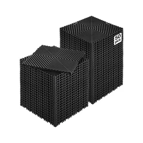 VEVOR ineinandergreifende Drainagematte Duschmatte 31 x 31 cm modulares ineinandergreifende Bodenmatten, 50 Stk. Spleiß-Drainagematten, rutschfeste Drainage-Bodenfliesen, für Garage Garten Schwarz VEVOR ineinandergreifende Drainagematte Duschmatte 31 x 31 cm modulares ineinandergreifende Bodenmatten, 50 Stk. Spleiß-Drainagematten, rutschfeste Drainage-Bodenfliesen, für Garage Garten Schwarz