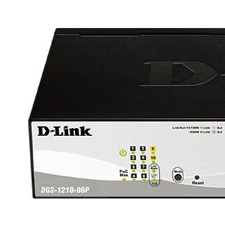 D-Link DGS-1210-08P Managed L2 Gigabit Ethernet (10/100/1000) Power over Ethernet (PoE) Schwarz D-Link DGS-1210-08P Managed L2 Gigabit Ethernet (10/100/1000) Power over Ethernet (PoE) Schwarz