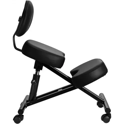 VEVOR Ergonomischer Kniestuhl mit Rollen & Rückenlehne, Höhenverstellbarer Kniehocker in X-Form mit Dicken Schaumstoffpolstern, zur Entlastung von Nacken & Rücken, für Zuhause, Büro & Meditation – Bild 9