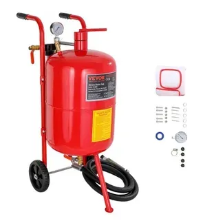 VEVOR 40L Sandstrahler Ausgestattet mit Düse Absperrventil Druckmesser Keramikdüse 2,5 m Schlauch Einfülltrichter Wasserfalle 6″ Gummiräder Sandstrahler Tragbares Sandstrahlgerät VEVOR 40L Sandstrahler Ausgestattet mit Düse Absperrventil Druckmesser Keramikdüse 2,5 m Schlauch Einfülltrichter Wasserfalle 6″ Gummiräder Sandstrahler Tragbares Sandstrahlgerät