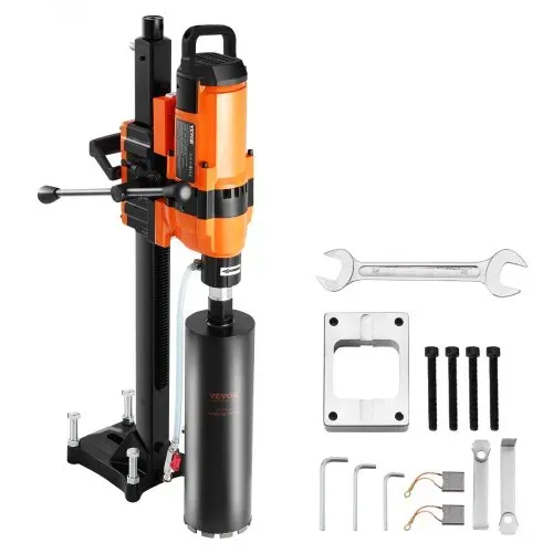VEVOR Kernbohrmaschine Diamantkernbohrgerät mit Bohrdurchmesser 2-30 cm mit Ständer und Kernbohrer, 3500 W robuster Beton-Kernbohrer, Nass- und Trockenanwendung für Beton Ziegel VEVOR Kernbohrmaschine Diamantkernbohrgerät mit Bohrdurchmesser 2-30 cm mit Ständer und Kernbohrer, 3500 W robuster Beton-Kernbohrer, Nass- und Trockenanwendung für Beton Ziegel