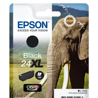 Epson Elephant Singlepack Black 24XL Claria Photo HD Ink Epson Elephant Singlepack Black 24XL Claria Photo HD Ink