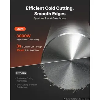 VEVOR Metalltrennsäge Kappsäge 406,4mm Trennscheibe 3kW Motor Gehrungssäge, zum Schneiden von Metall, Einstellbarer Winkel von -45° bis 45°, Trockenschneiden, mit Verstärktem Klingenschutz & Skala VEVOR Metalltrennsäge Kappsäge 406,4mm Trennscheibe 3kW Motor Gehrungssäge, zum Schneiden von Metall, Einstellbarer Winkel von -45° bis 45°, Trockenschneiden, mit Verstärktem Klingenschutz & Skala