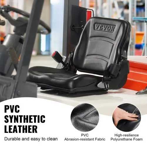VEVOR Traktorsitz 530 x 520 x 455 mm, 160–340 mm Schleppersitz, Universal Traktorsitz, Traktorsitz Schleppersitz, Gabelstapler PVC 12,9 kg für die meisten mechanischen Sitze wie Gabelstapler – Bild 4