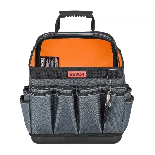 VEVOR Offene Werkzeugtasche 33,5x23x39cm, Aufbewahrungstasche mit 24 Innen- & 15 Außenfächern, Wasserfester Werkzeug-Organizer aus Polyester mit Schultergurt & Tragegriff, Werkzeugtrage für Handwerker – Bild 10