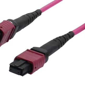 LWL-MTP®-Female Patchkabel OM4 LowLoss(ELite), 12 Faser, Typ B crossed, erika-violett, 7.5m, Synergy 21, LWL-MTP®-Female Patchkabel OM4 LowLoss(ELite), 12 Faser, Typ B crossed, erika-violett, 7.5m, Synergy 21,