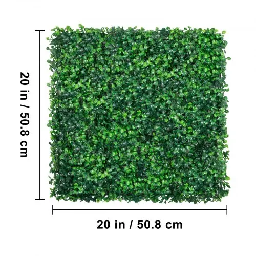 VEVOR Künstliche Pflanzenwand 24 Stk. Sichtschutz Hecke Künstlich Grün, Künstliche Buchsbaumplatte PE, Sichtschutz Kunstpflanzen 50 x 50 cm Sichtschutzhecke Wanddekoration Pflanzenwand – Bild 8
