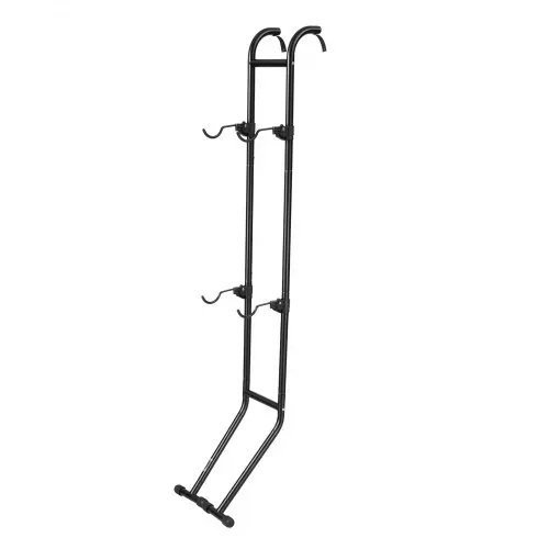 VEVOR Fahrradständer Vertikaler Abstellständer für 2 Fahrräder Schwarz, Kohlenstoffstahlrahmen, Mit Höhenverstellbare Haken, Freistehend & Bohrlos, Max. 45,5 kg Tragkraft, Universal für MTB Rennrad – Bild 8