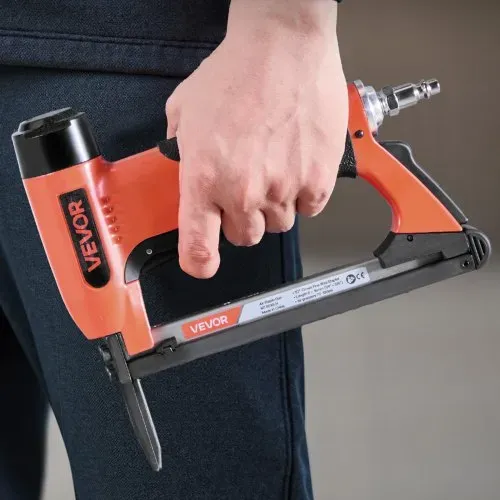 VEVOR Drucklufttacker, Langnasen-Druckluftnagler für Feindrahtklammern der Serie 80, 12,8 mm Krone, 6–16 mm Länge, max. 150 Stk. Nagelpistole für Polsterarbeiten, Holzbearbeitung, Heimwerken – Bild 7