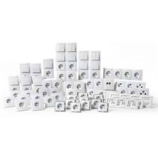 Schalter und Steckdosen Set McPower Flair “Megaset“ 100-teilig, weiß Schalter und Steckdosen Set McPower Flair “Megaset“ 100-teilig, weiß