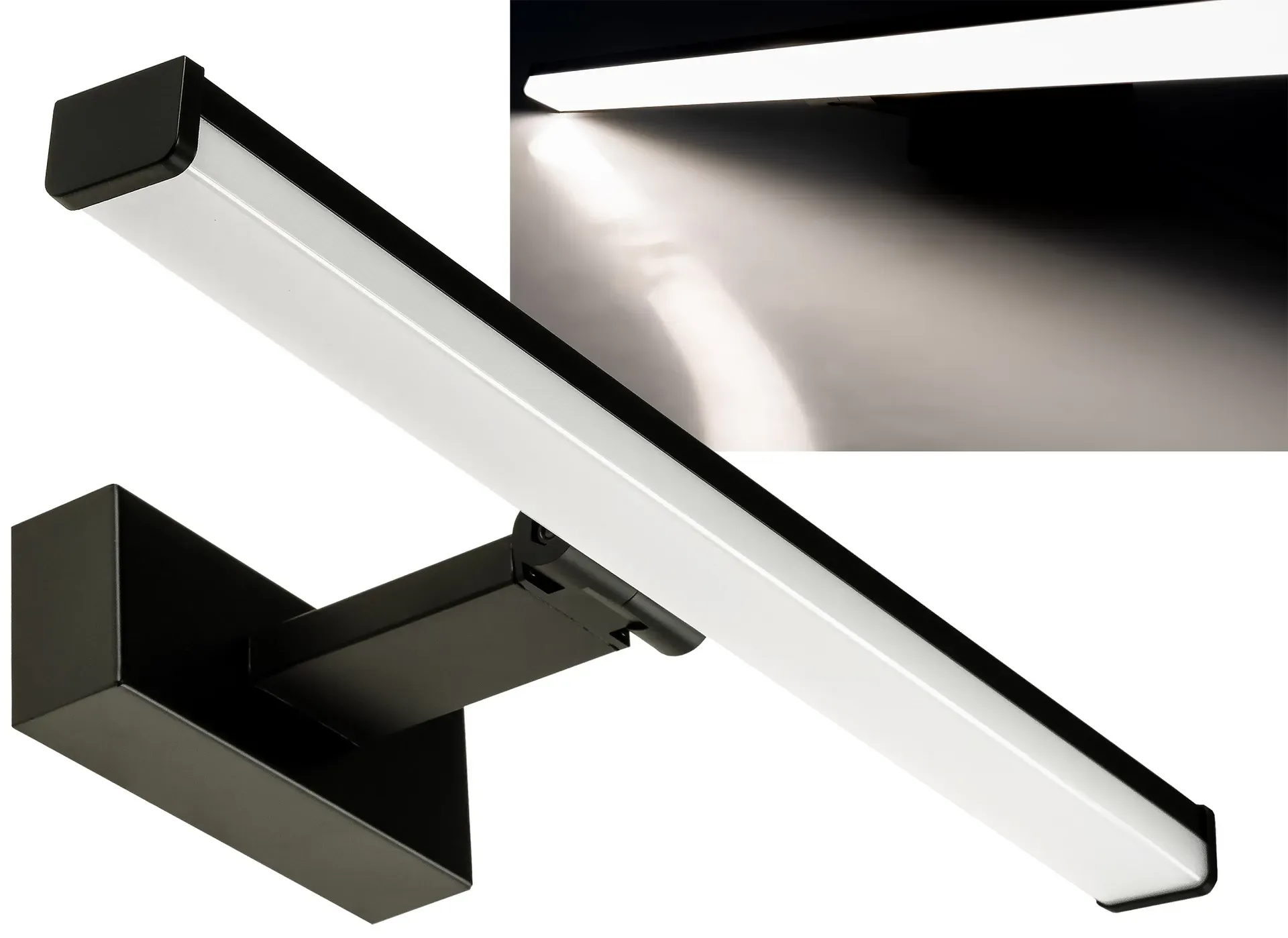 LED Spiegelleuchte IP44 „Banho 400s“ 230V, 6,2W, 554lm, 40cm, Neutralweiß LED Spiegelleuchte IP44 „Banho 400s“ 230V, 6,2W, 554lm, 40cm, Neutralweiß