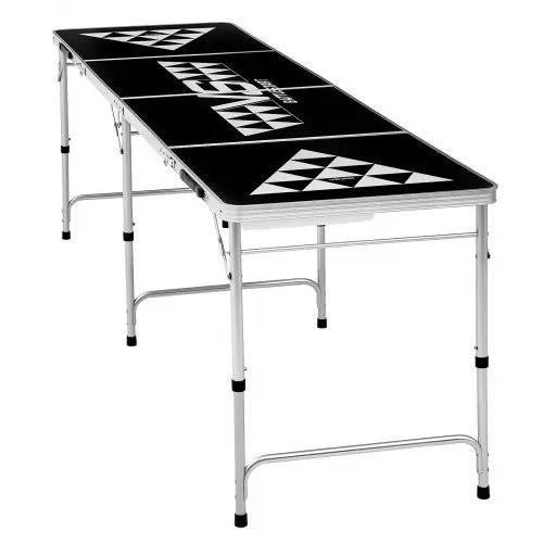 VEVOR Klappbarer Bierpong-Tisch 2,4 x 0,6 x 0,7 m mit 6 Tischtennisbällen, Faltbarer Beer-Pong-Tisch Tragbar mit Tragegriffen, Ideal für Büro, Grillpartys, Reisen und Camping, Höhenverstellbar – Bild 8