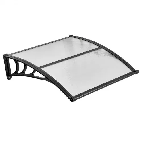 VEVOR Vordach für Haustür 965x1017 mm, Pultbogenvordach, Pultvordach mit Entwässerung & ABS-Halterung, Regen-, Schnee- & Sonnenschutz, Polycarbonat-Türüberdachung für Veranda & Terrasse, Braun – Bild 8