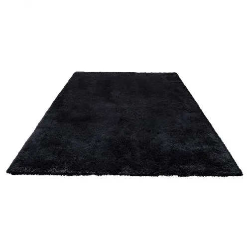 VEVOR Hochflor Teppich 3048x2438 mm, flauschiger Teppich mit dreilagigem Material, 35 mm Florhöhe, für Wohnzimmer, Schlafzimmer, Loungebereich, fusselfrei und weich, pflegeleicht, Schwarz – Bild 9