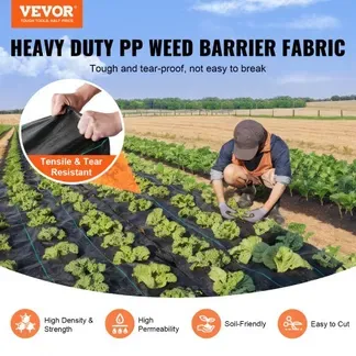 VEVOR 108g/m² Unkrautvlies Gartenvlies gegen Unkraut 2×100,6m Unkrautfolie aus PP Wasserdurchlässig Reißfest Korrosionsbeständig Unkrautflies 620/750N Zugfestigkeit Unkrautschutz Bodengewebe VEVOR 108g/m² Unkrautvlies Gartenvlies gegen Unkraut 2×100,6m Unkrautfolie aus PP Wasserdurchlässig Reißfest Korrosionsbeständig Unkrautflies 620/750N Zugfestigkeit Unkrautschutz Bodengewebe