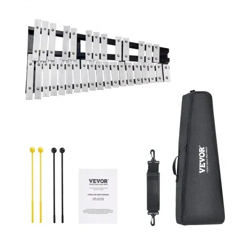 VEVOR Glockenspiel-Xylophon-Set mit 32 Tönen, Schlaginstrument mit Schlägeln, Trommelstöcken und Tragetasche, professionelles Glockenspiel-Xylophon-Schlaginstrumentenset für Erwachsene und Schüler – Bild 8