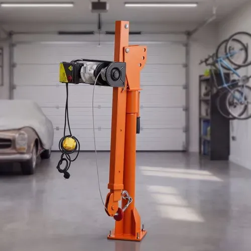 VEVOR Pickup Kran mit 499kg Tragkraft, Ladekran mit PA800 Elektrischer Seilwinde, Hebekran mit Verstellbarem Teleskopausleger 360° Drehkranz & Fernbedienung, Hebezeug für Bauindustrie Forstwirtschaft – Bild 7