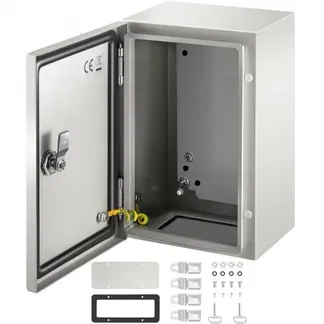 VEVOR Schaltschrank NEMA-Industriegehäuse, 30 x 20 x 15 cm NEMA 4X-Stahl-Verteilerschrank, IP66 wasserdicht und staubdicht, elektrischer Anschlusskasten für den Außen-/Innenbereich, mit Montageplatte VEVOR Schaltschrank NEMA-Industriegehäuse, 30 x 20 x 15 cm NEMA 4X-Stahl-Verteilerschrank, IP66 wasserdicht und staubdicht, elektrischer Anschlusskasten für den Außen-/Innenbereich, mit Montageplatte