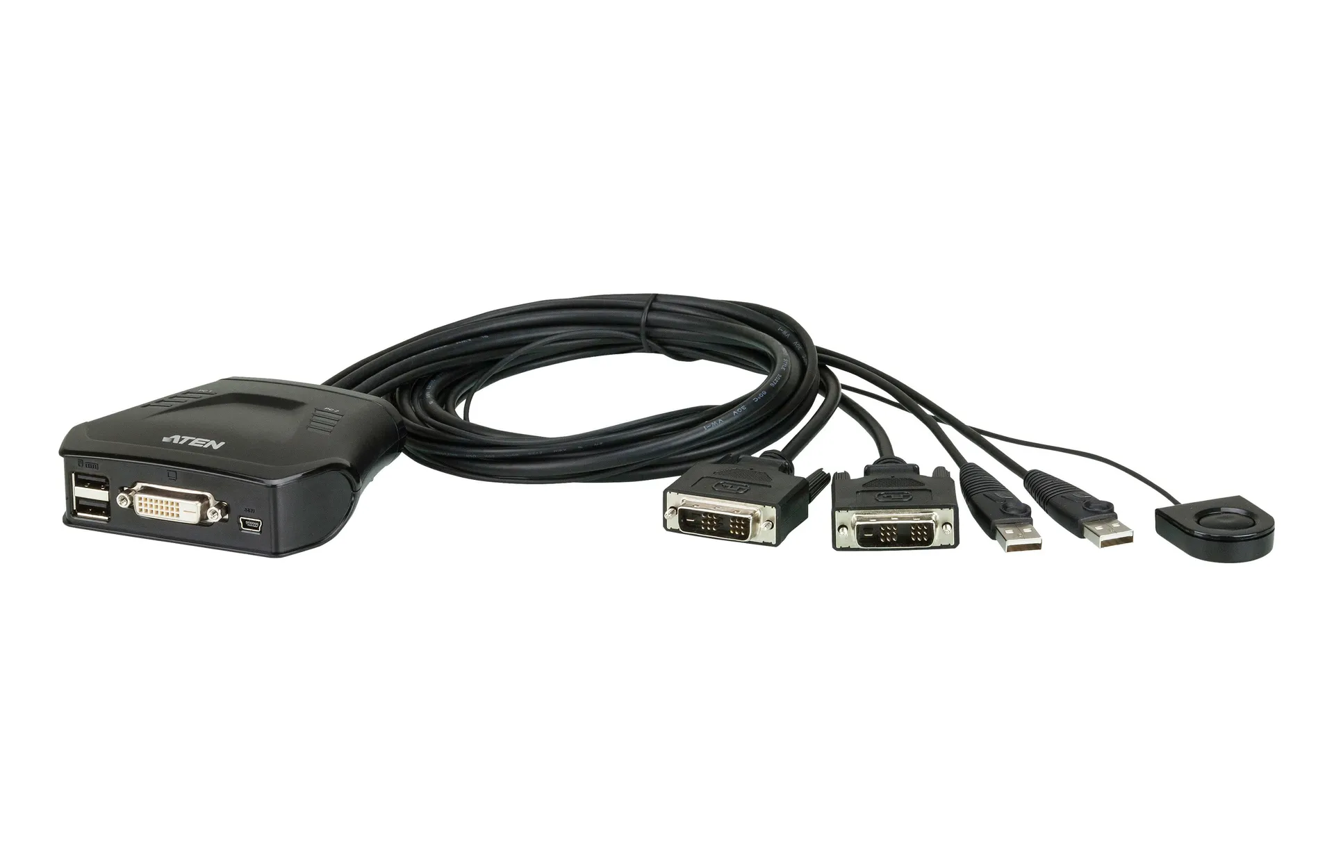 ATEN 2-Port USB DVI-Kabel KVM Switch mit Remote-Port-Wähler ATEN 2-Port USB DVI-Kabel KVM Switch mit Remote-Port-Wähler
