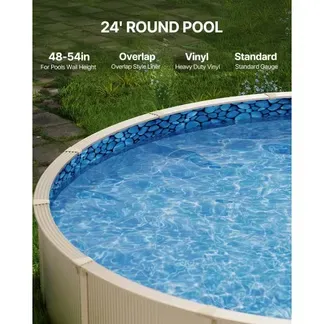VEVOR Runde Poolfolie, φ732×147 cm, Innenfolie, Ersatzfolie, Innenhülle, Schwimmbadfolie, Folie aus Vinyl im Überlappungsstil mit Standardstärke, verschleißfest, für Aufstellpools mit 54 Zoll Wandhöhe VEVOR Runde Poolfolie, φ732×147 cm, Innenfolie, Ersatzfolie, Innenhülle, Schwimmbadfolie, Folie aus Vinyl im Überlappungsstil mit Standardstärke, verschleißfest, für Aufstellpools mit 54 Zoll Wandhöhe