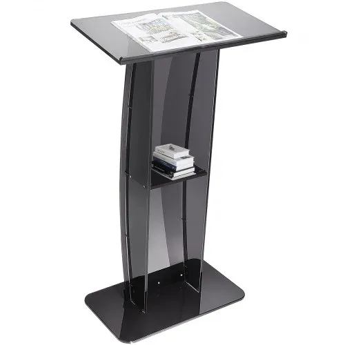VEVOR Stehpult Rednerpult 685 x 330 x 1198 mm, Podium-Ständer mit Breiter Lesefläche und Aufbewahrungsregal, Stehschreibtisch für Kirche, Büro, Schule, Schwarzes Podium 30 kg Tragfähigkeit VEVOR Stehpult Rednerpult 685 x 330 x 1198 mm, Podium-Ständer mit Breiter Lesefläche und Aufbewahrungsregal, Stehschreibtisch für Kirche, Büro, Schule, Schwarzes Podium 30 kg Tragfähigkeit