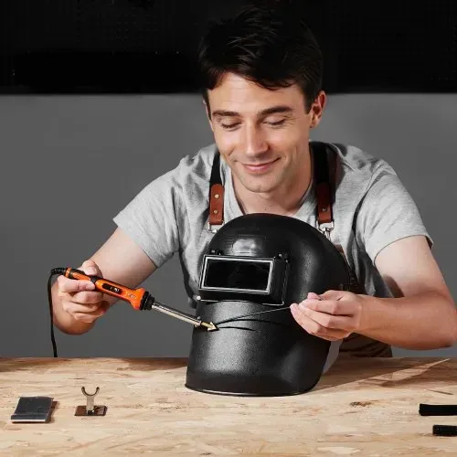 VEVOR Kunststoffschweißgerät-Set, 60 W/100 W Dual-Power-Kunststoffschweißlötkolben mit 3 Schweißspitzen und 20 Schweißstäben, professionelles Kunststoffreparatur-Schweißwerkzeug für Autostoßstangen, Kajaks, Spielzeuge, Elektronik – Bild 7