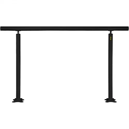 VEVOR Treppengeländer ohne Querstreben 152,8x91cm Handlauf Max. Höhe für Stufen Geländer aus Aluminium 70kg Tragfähigkeit Schwarz Ideal für Treppe mit 0-5 Stufen Veranden Gärten Hotels Garagen – Bild 8