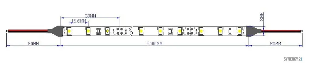 Synergy 21 LED Flex Strip 2835 - 60 WW DC12V 24W IP20 – Bild 4