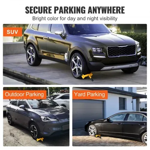VEVOR Radkralle Parkkralle 2 Stk. Wegfahrsperre 9 Verstellbare Positionen, mit 6 Schlüsseln für Auto SUVs Geländewagen Anhänger Reifenkralle Wegfahrsperre Diebstahlsicherung Radklemme Radschloss Gelb – Bild 5
