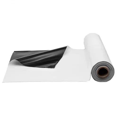 VEVOR PE Baufolie 3,05x30,48 m, 0,35 mm dicke Kunststofffolie, Abdeckfolie, Estrichfolie, Kunststoff-Abdeckplane, Malerplane für Kriechkeller-Dampfsperre, schwarz-weiß, doppelseitig, Mehrzweck – Bild 9