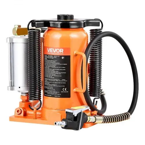 VEVOR pneumatischer Flaschenwagenhebr Wagenheber 20 t Kapazität 260–495 mm Hubbereich, lufthydraulischer/manueller Stempelwagenheber Wagenheber mit Pumpe für SUV Pickup Lkw Wohnmobil Autoreparatur – Bild 9