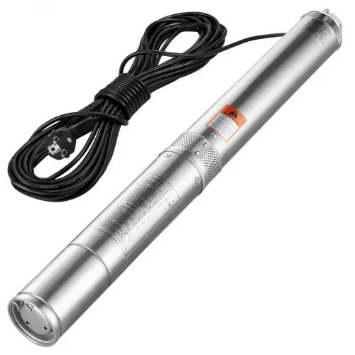VEVOR Tiefbrunnen-Tauchpumpe, 750 W, 230 V, 60 Hz, 7,1 m³/h max. Durchfluss, 75 m max. Förderhöhe, mit 9,1 m Stromkabel, Edelstahl-Wasserpumpe für Industrie, Bewässerung und Heimgebrauch, IP68-Wasserschutzklasse – Bild 10