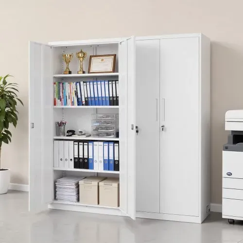 VEVOR Metall-Aufbewahrungsschrank 175 cm Abschließbar, Aktenschrank mit 4 Verstellbaren Einlegeböden & 2 Magnettüren & 2 Schlüsseln & 5 Ablagen Ideal für Speisekammer Lager Keller, Werkzeugschrank – Bild 7