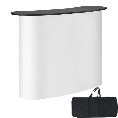 VEVOR Tragbare Messetheke Messetresen, 130 × 46,5 × 95 cm Messestand Ausstellungs-Thekenständer, Faltbarer Promotion-Einzelhandels-Bartisch, Pop-Up-Podium mit Aufbewahrungsregal, Tragetasche VEVOR Tragbare Messetheke Messetresen, 130 × 46,5 × 95 cm Messestand Ausstellungs-Thekenständer, Faltbarer Promotion-Einzelhandels-Bartisch, Pop-Up-Podium mit Aufbewahrungsregal, Tragetasche